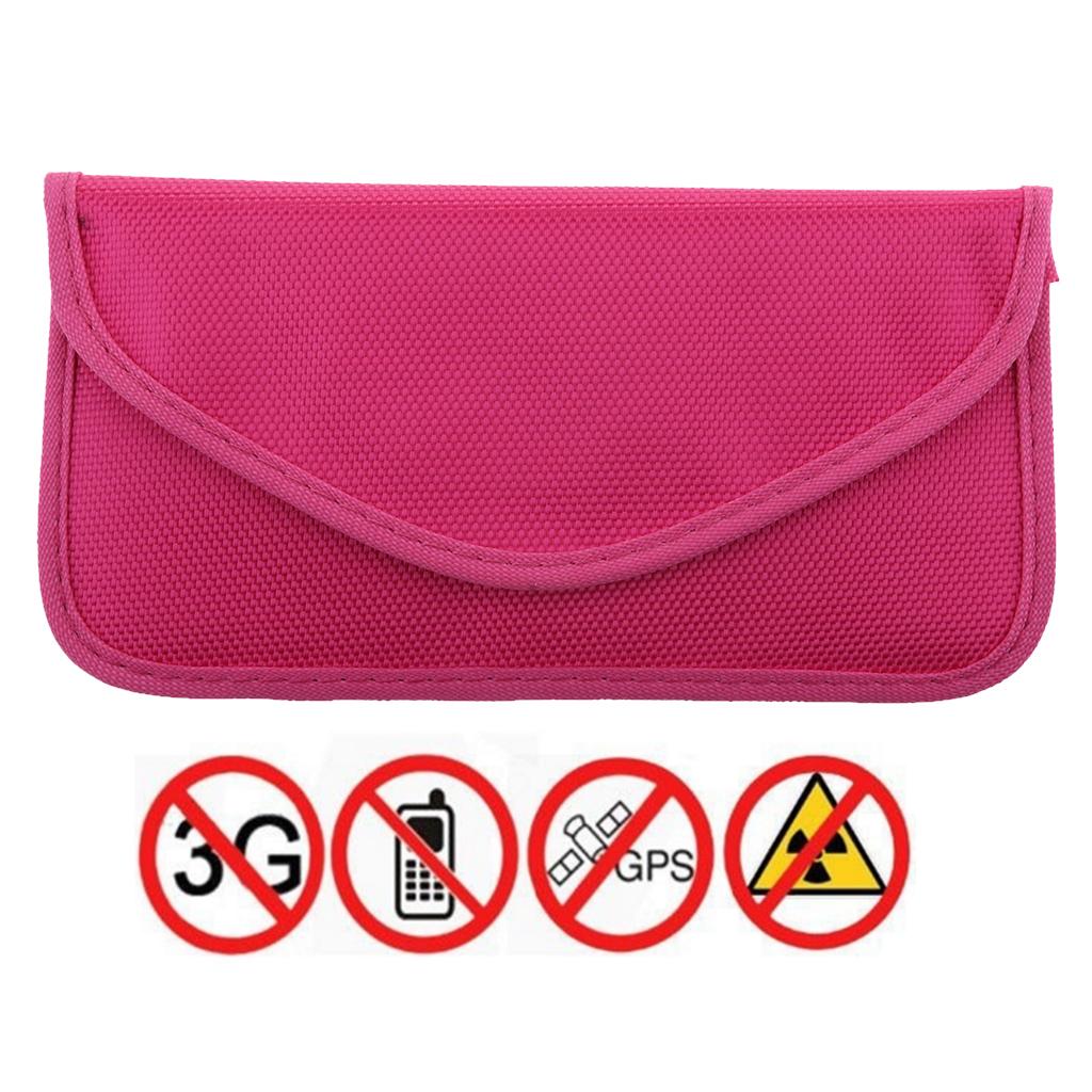 Cell Phone Anti-tracking Anti-GPS RFID Signal Blocker Pouch Bag  Rose Pink