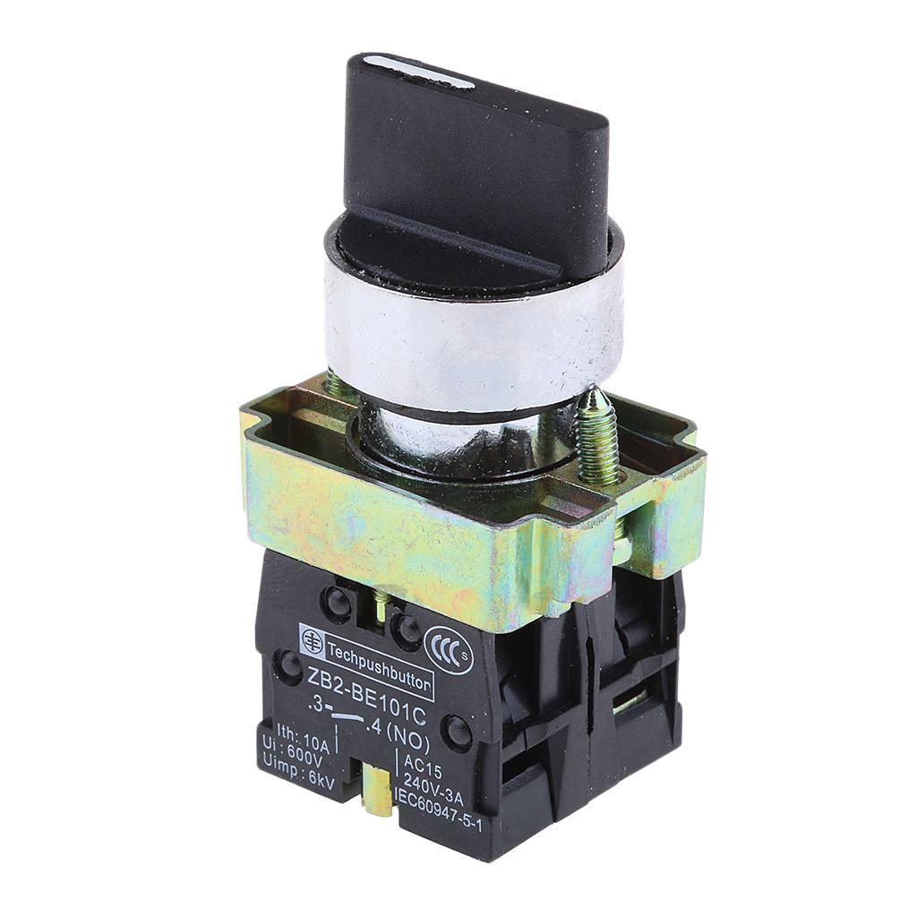  ZB2-BE101C 22mm Momentary 2 NO Three 3-Position Rotary Selector