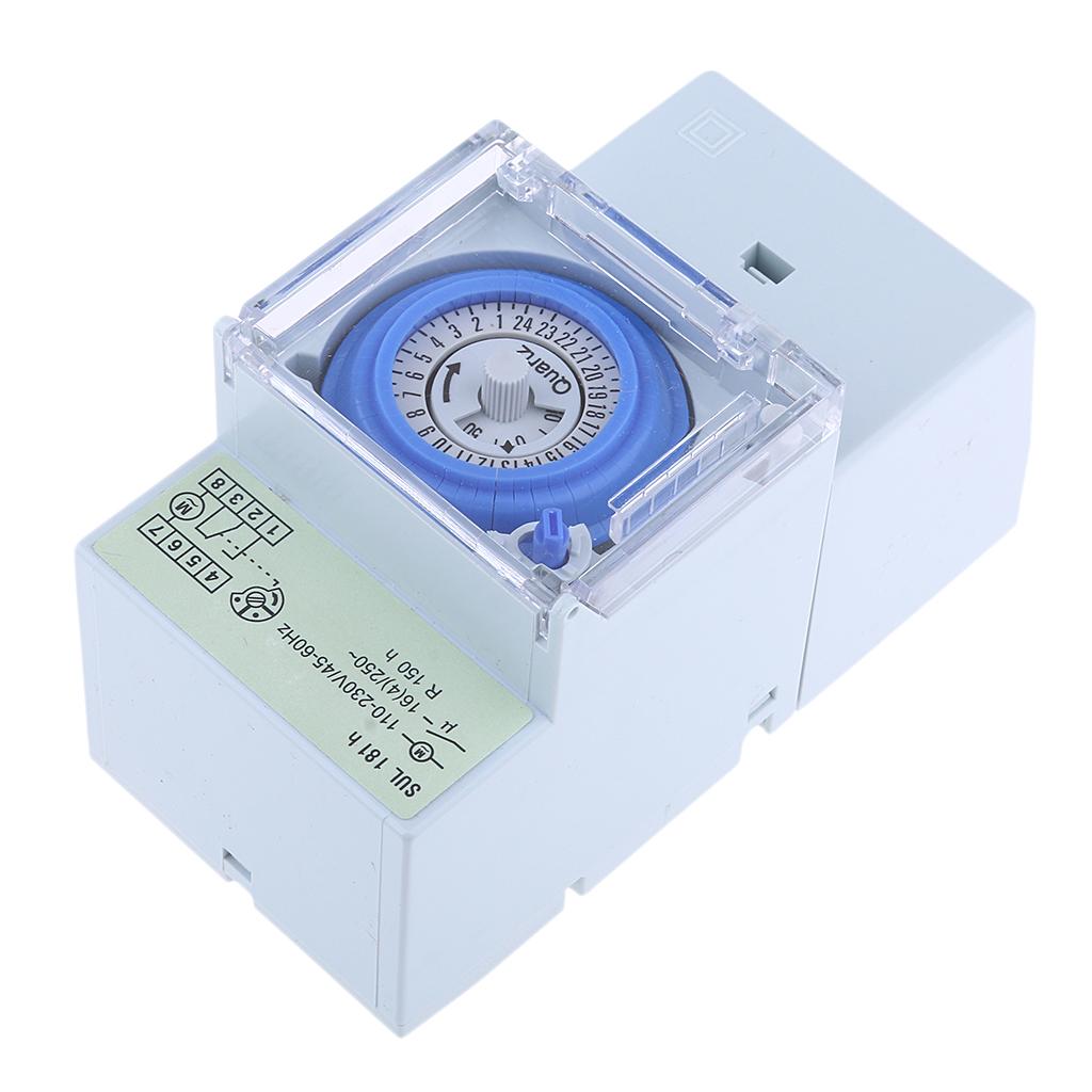 SUL181h 220VAC 16A Mechanical Timer 24Hours Mechanical Din Rail Timer Switch