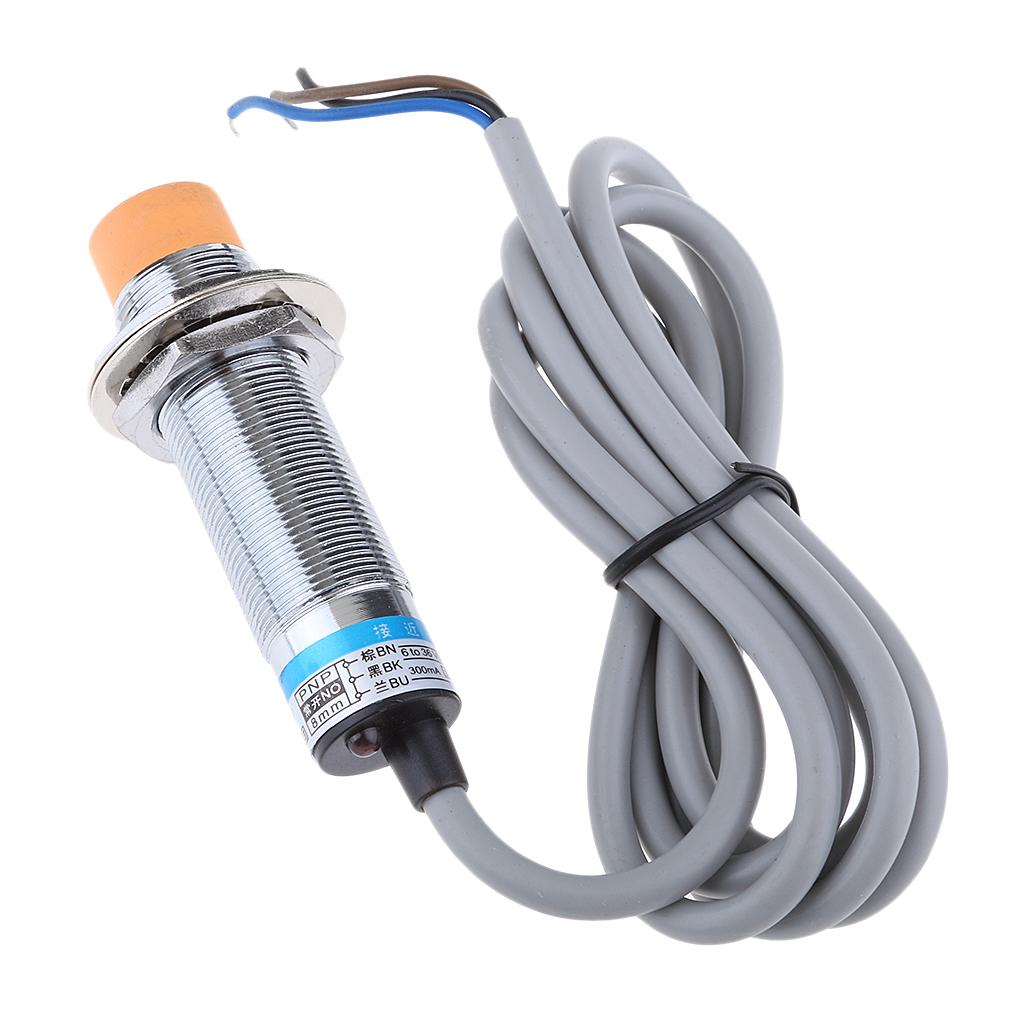 8mm Inductive Proximity Sensor Switch Detector PNP NO DC 6-36V 300mA 3-Wire