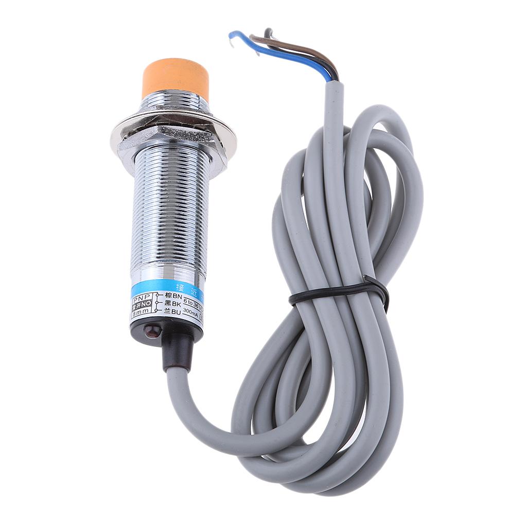 8mm Inductive Proximity Sensor Switch Detector PNP NO DC 6-36V 300mA 3-Wire