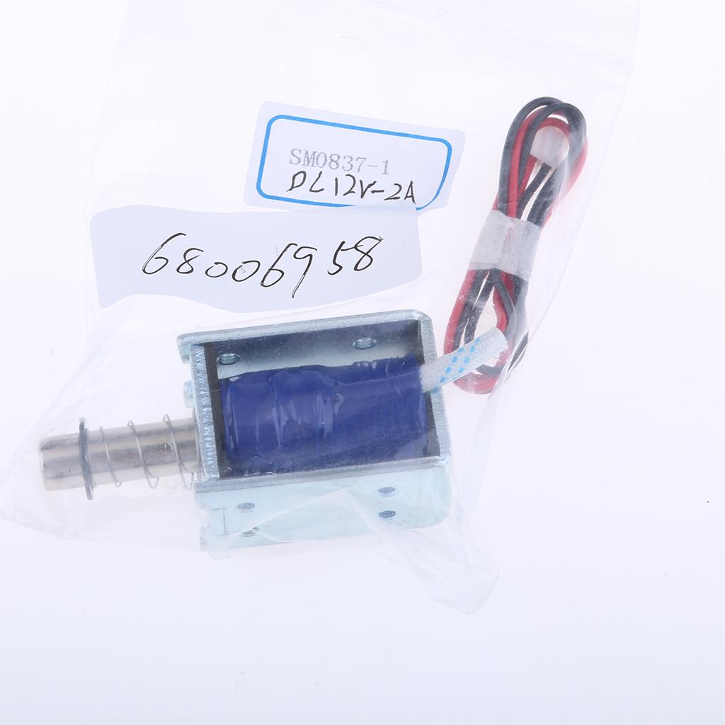 DC 12V 2A Electric Magnetic Push Solenoid Lock for Doors Gates Cabinet