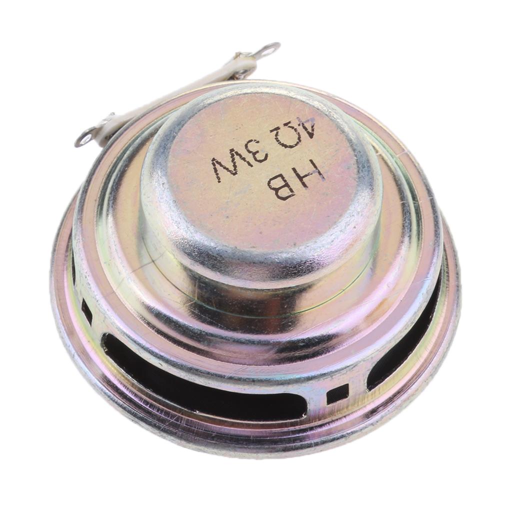 40mm 3W Full Range Audio Speaker Round Loudspeaker Replacement Black