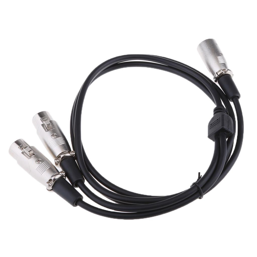 XLR Cable 1 Male to 2 Female M / F Audio Cable Splitter For Microphone Mixer