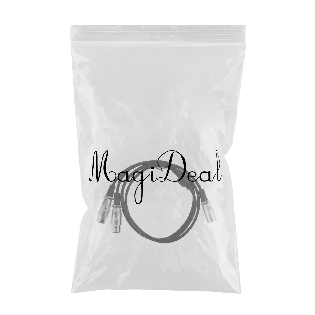 XLR Cable 1 Male to 2 Female M / F Audio Cable Splitter For Microphone Mixer