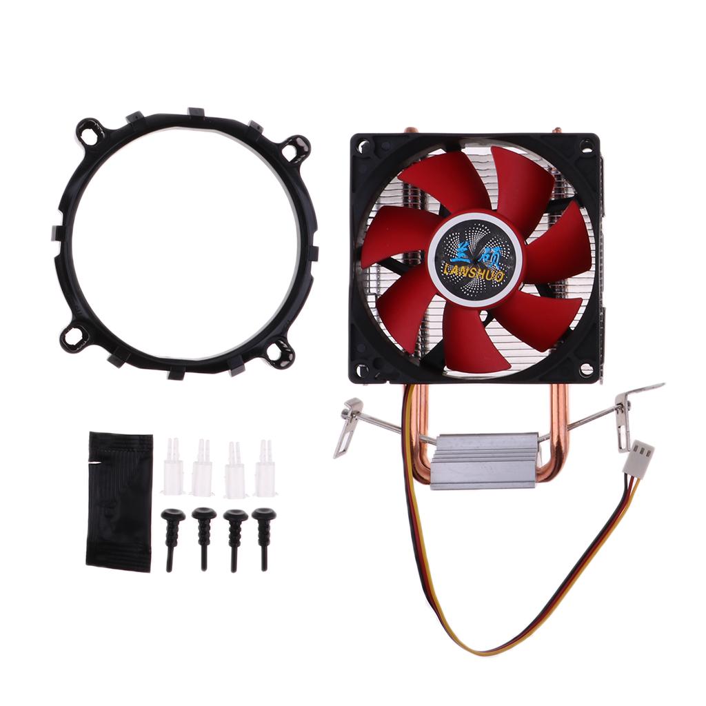 CPU Cooler 9cm Cooling Fan Radiator Heatsink Copper Heat Pipes for Intel/AMD