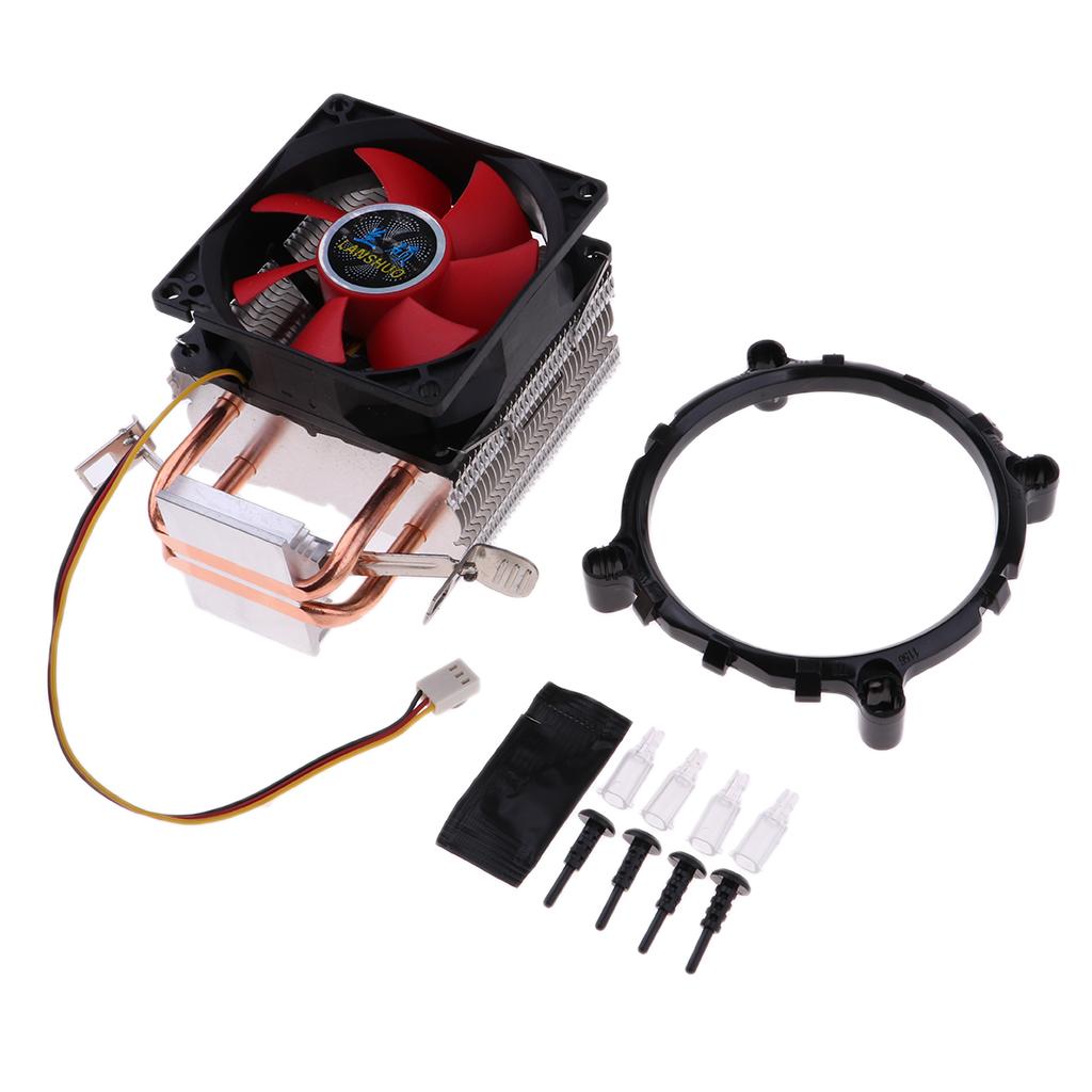 CPU Cooler 9cm Cooling Fan Radiator Heatsink Copper Heat Pipes for Intel/AMD