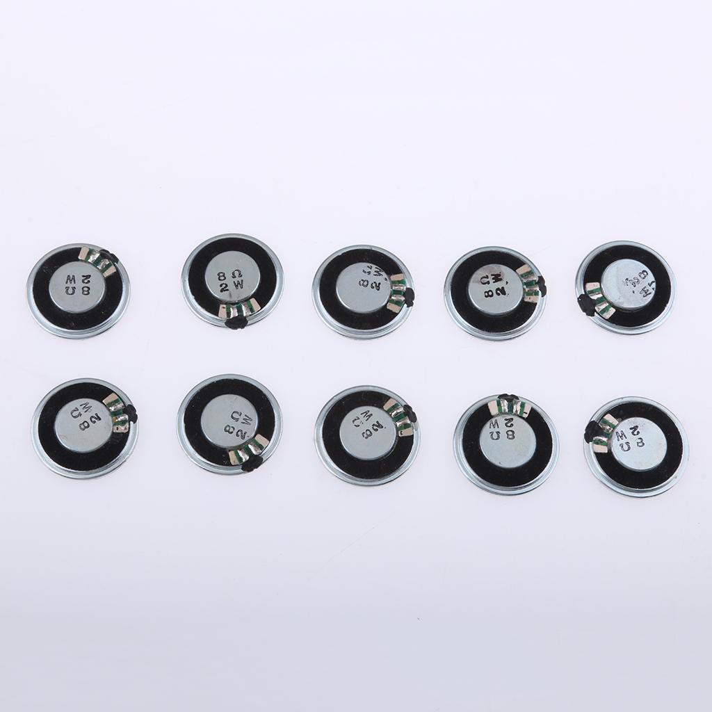 10Pieces Full Range Audio Speaker 2W 8ohm Round Loudspeaker 30x30mm