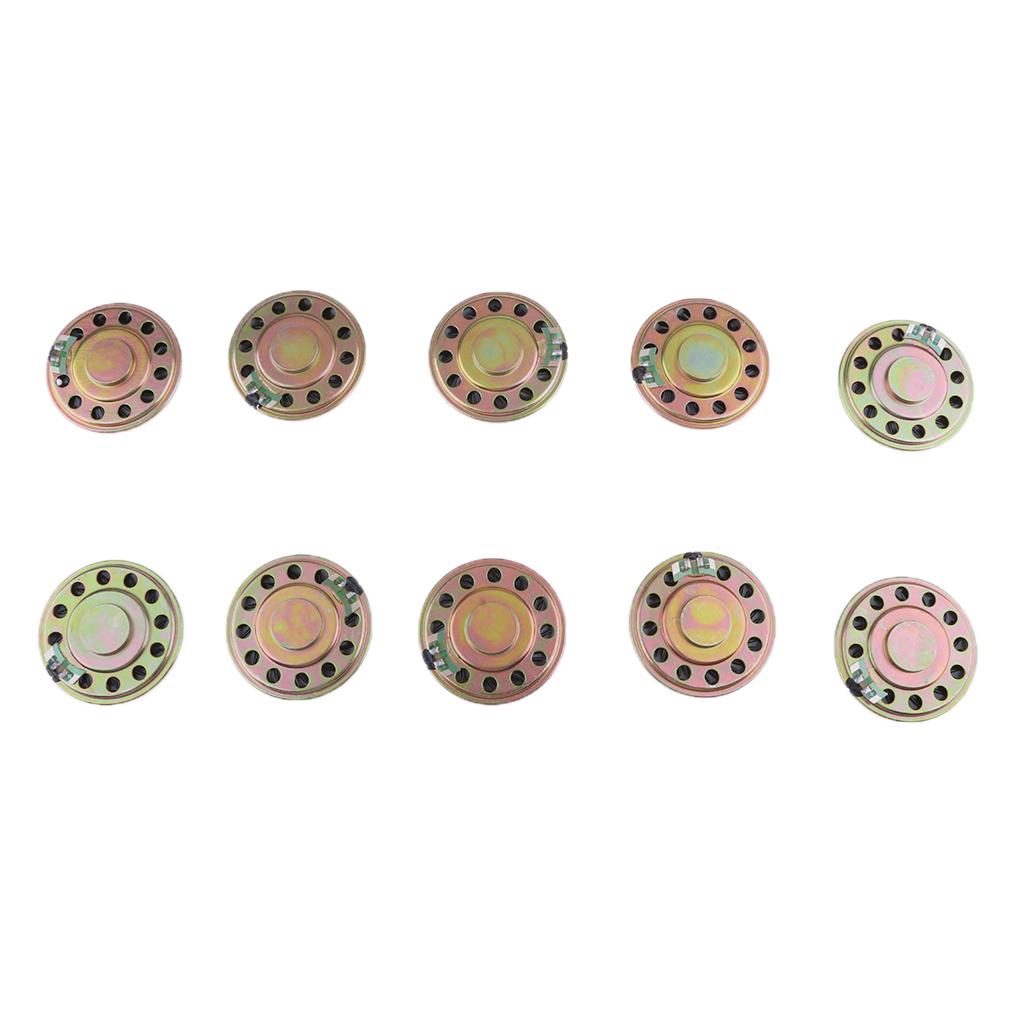 10Pieces Full Range Speaker 0.5W 8ohm Round Loudspeaker 50x50mm Waterproof