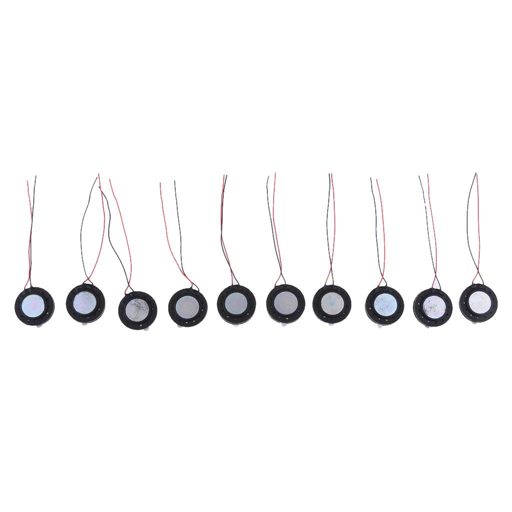 10Pieces Full Range Audio Speaker 1W 8ohm Round Loudspeaker 20x20mm