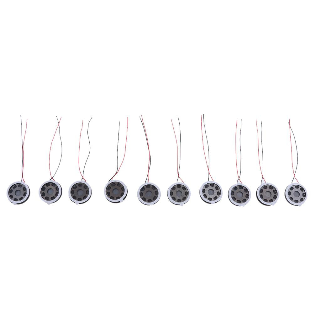 10Pieces Full Range Audio Speaker 1W 8ohm Round Loudspeaker 20x20mm