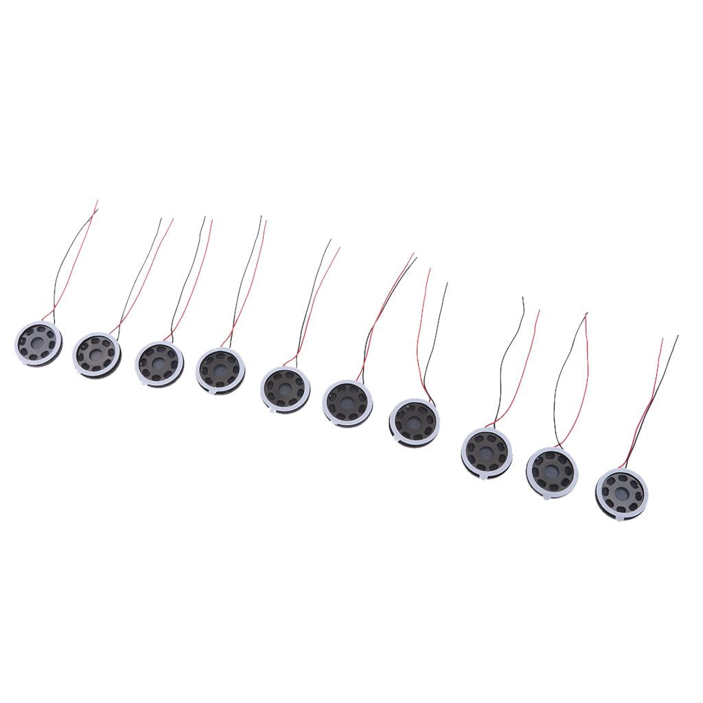 10Pieces Full Range Audio Speaker 1W 8ohm Round Loudspeaker 20x20mm