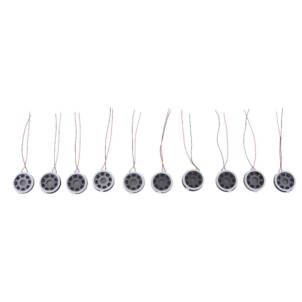 10Pieces Full Range Audio Speaker 1W 8ohm Round Loudspeaker 20x20mm