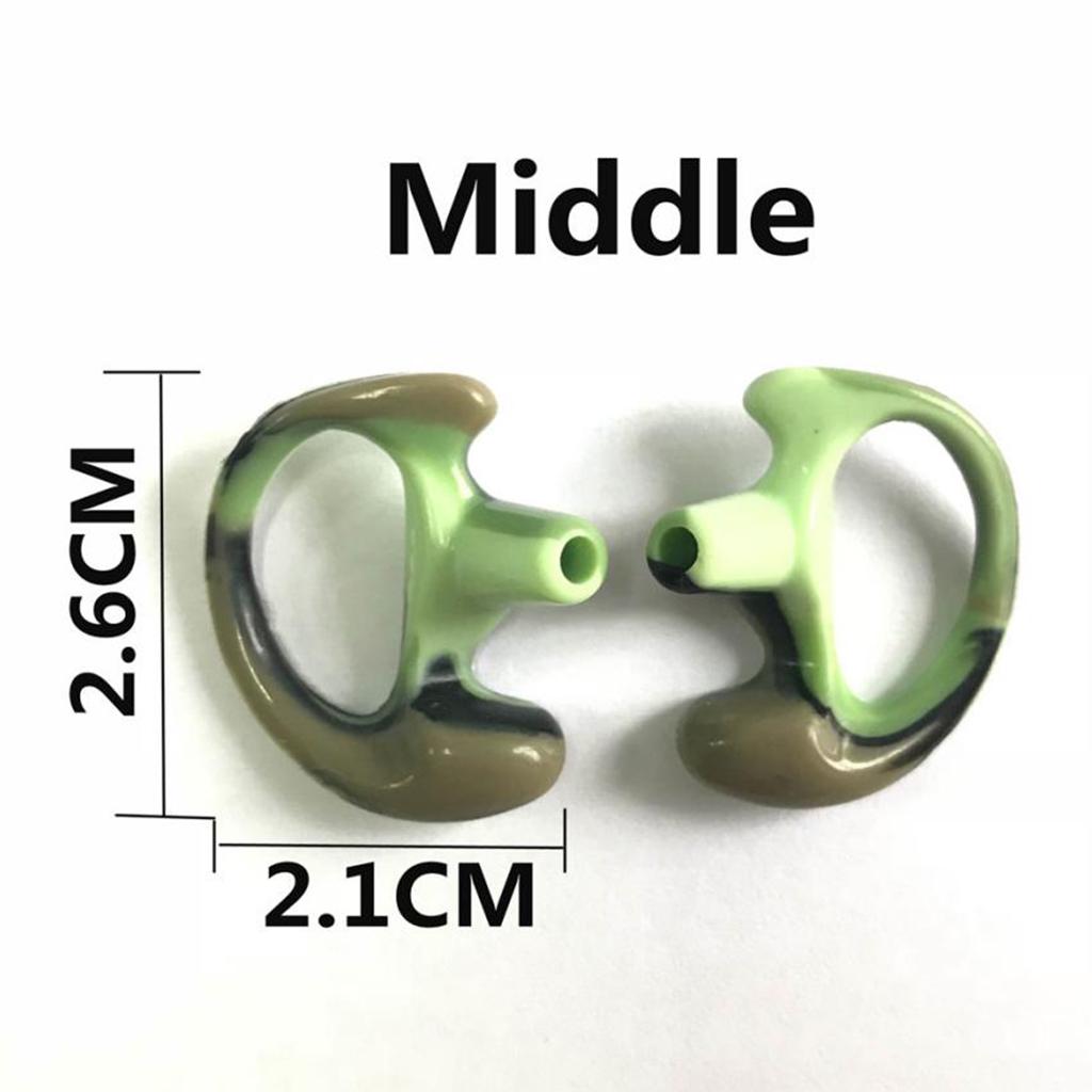 1Pair Silicone Ear Bud for Covert Acoustic Tube Earpiece For Two way Radio m
