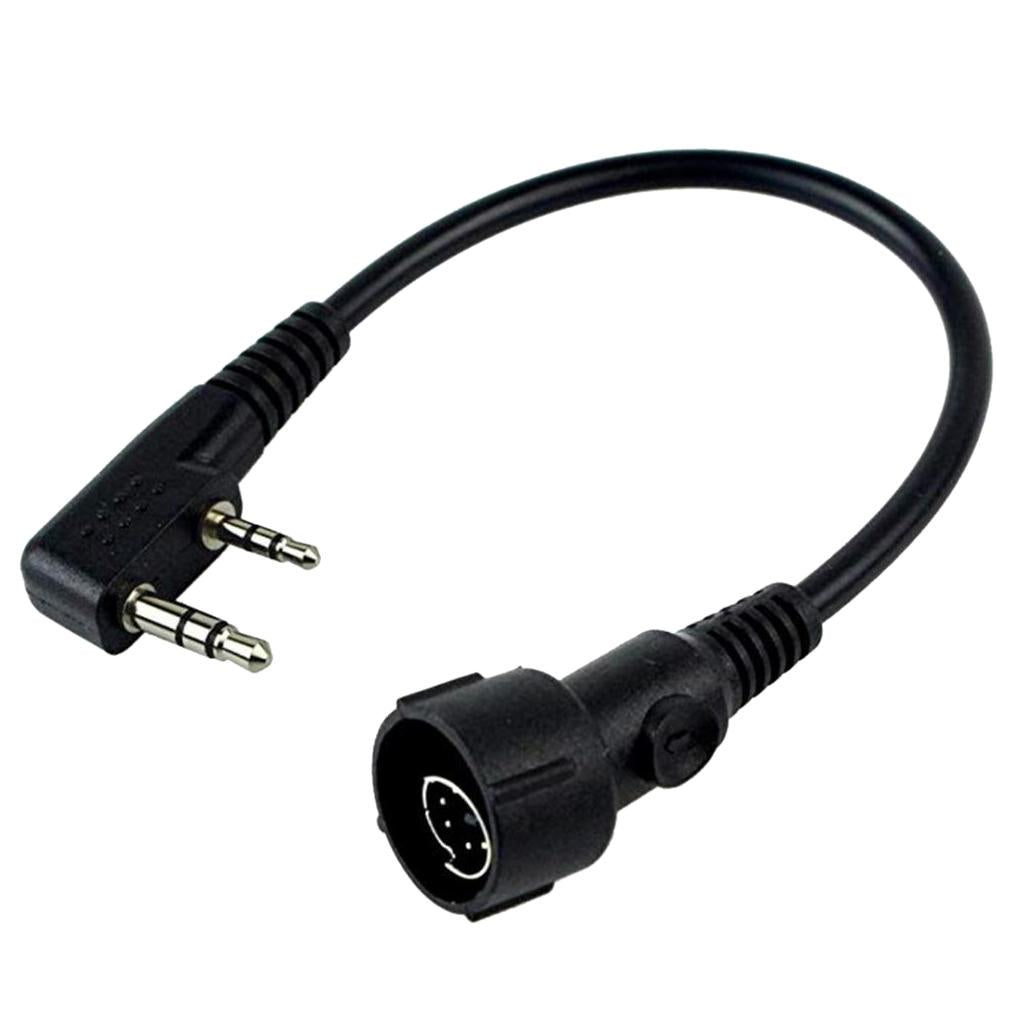 Mini Din Plug Connector Cable for Kenwood Puxing Baofeng Radio Headset