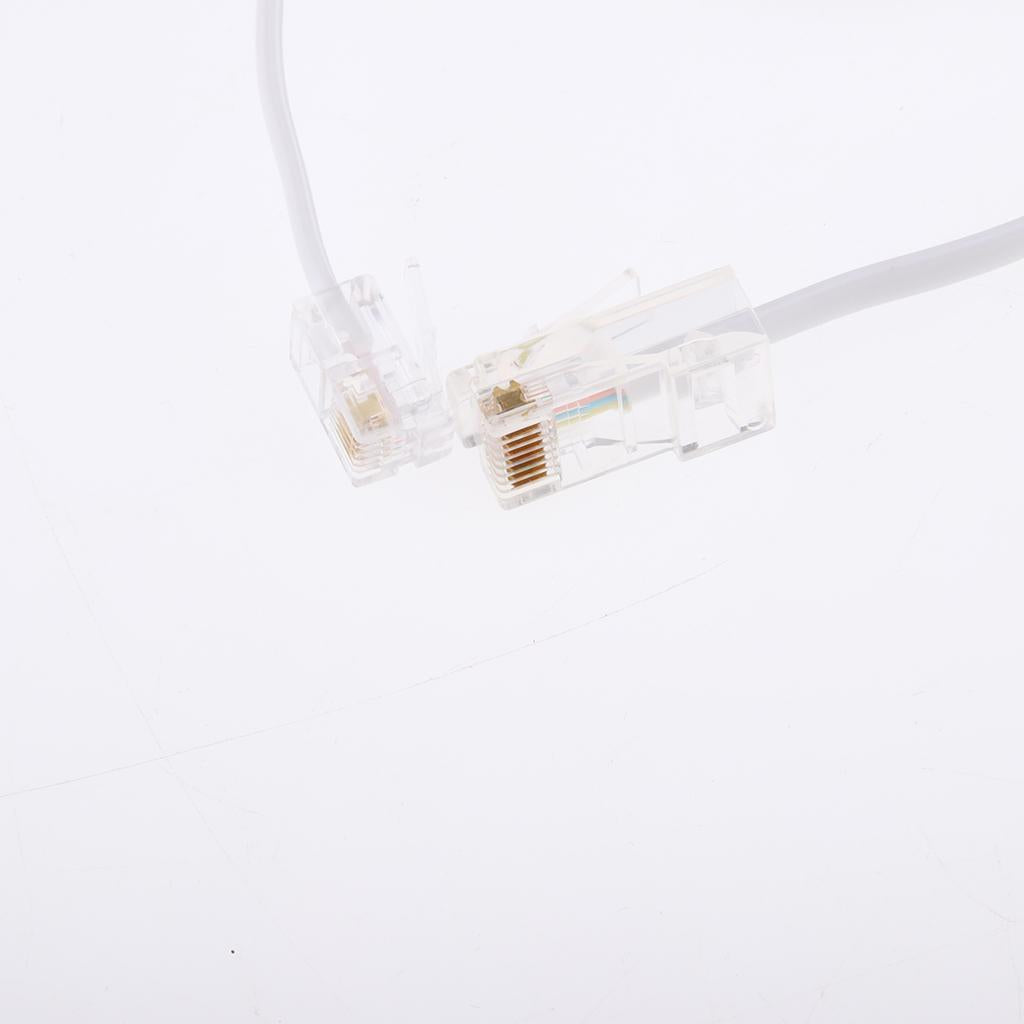5Pieces  to RJ11 Telephone Modem Line Cable DSL Cord 8P4C 6P4C 3Meters