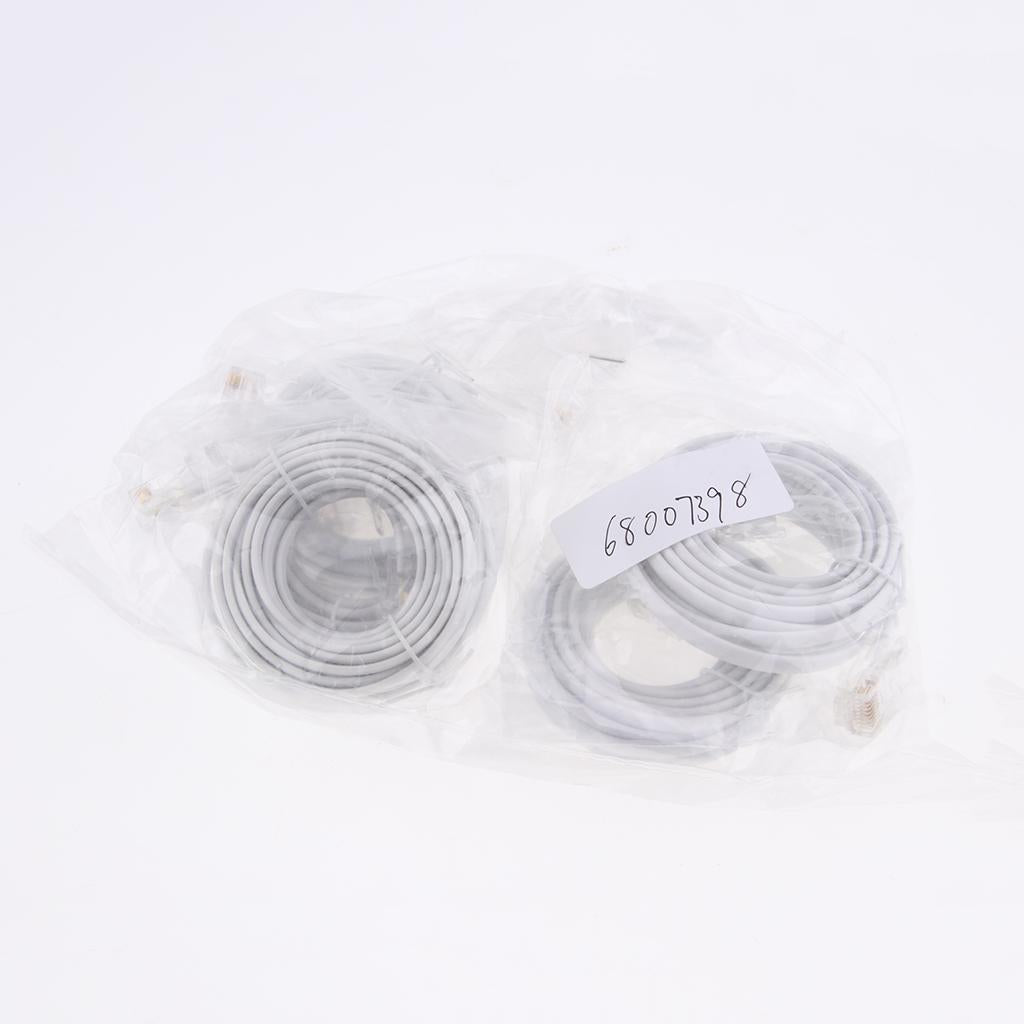 5Pieces  to RJ11 Telephone Modem Line Cable DSL Cord 8P4C 6P4C 3Meters