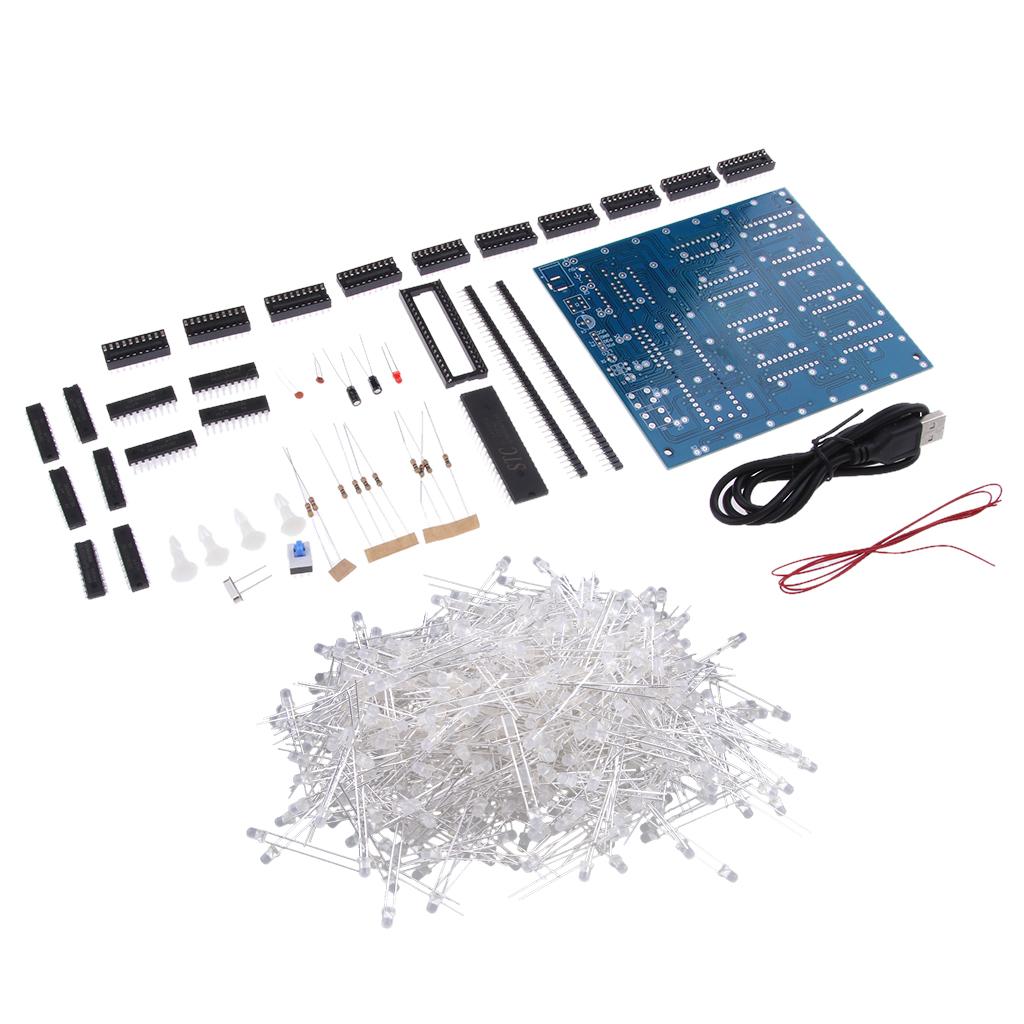 DIY 3D8 LED mini Cube 8*8*8 CUBE 8 Kits/Junior Gift support    