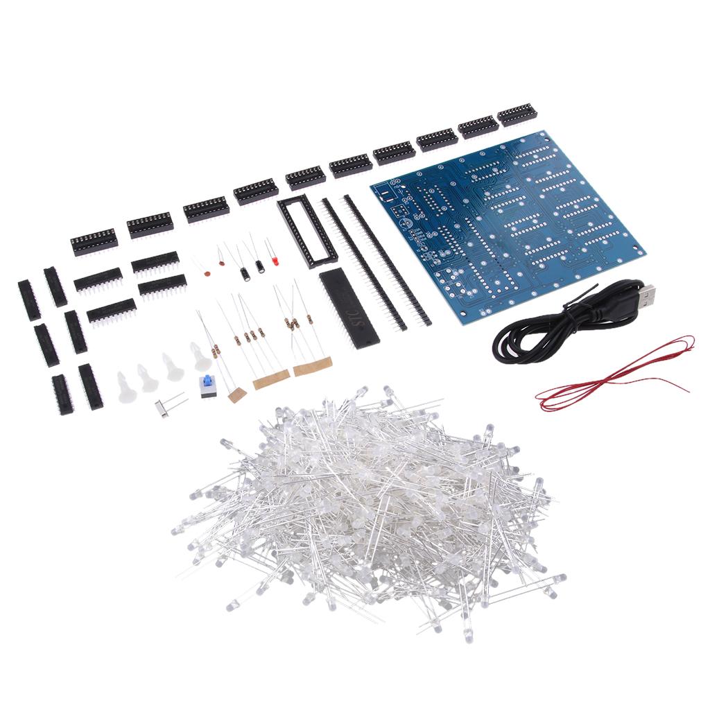 DIY 3D8 LED mini Cube 8*8*8 CUBE 8 Kits/Junior Gift support    
