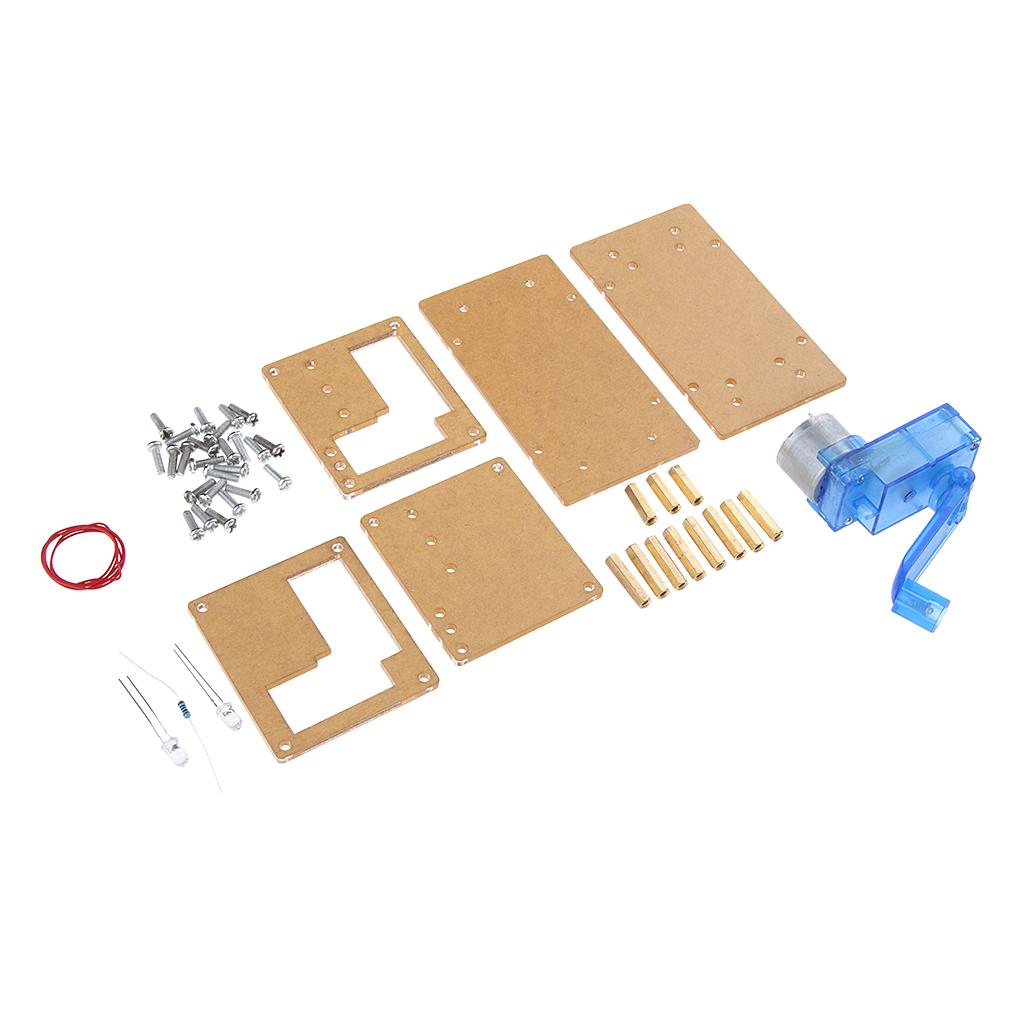 Dynamo Hand Crank Generator Electronic Experiment DIY Kits Emergency power