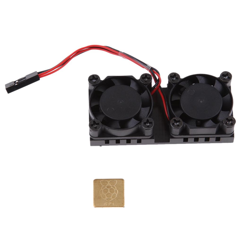 Dual Fan Cooling System Module with Heatsink for Raspberry Pi 3B, 2, 1