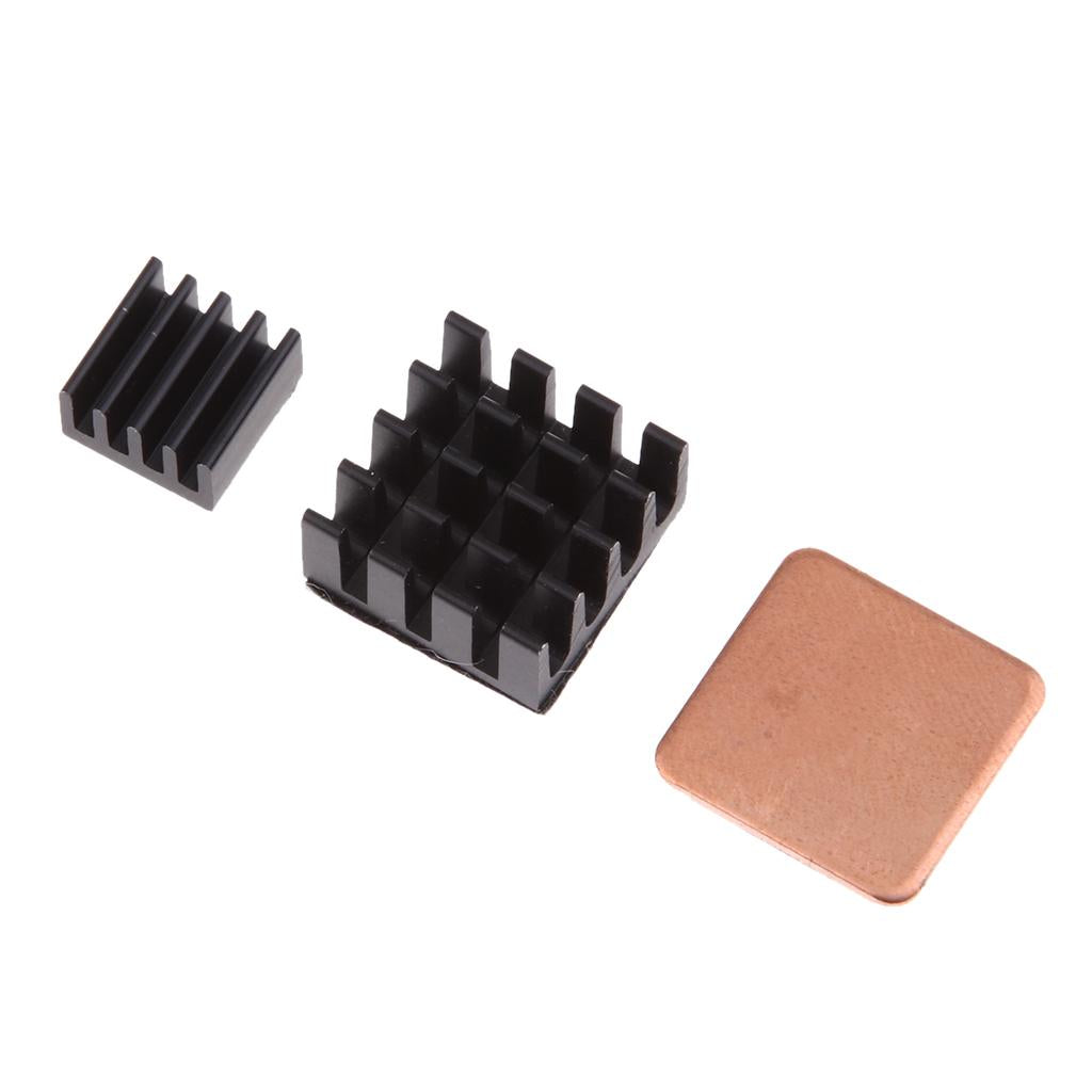 3xCopper Aluminum Heatsink Cooler Circuit Board Cooling Fin For Raspberry Pi
