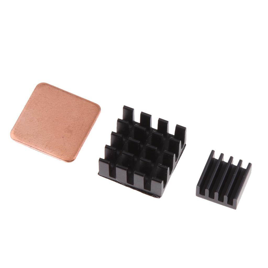 3xCopper Aluminum Heatsink Cooler Circuit Board Cooling Fin For Raspberry Pi