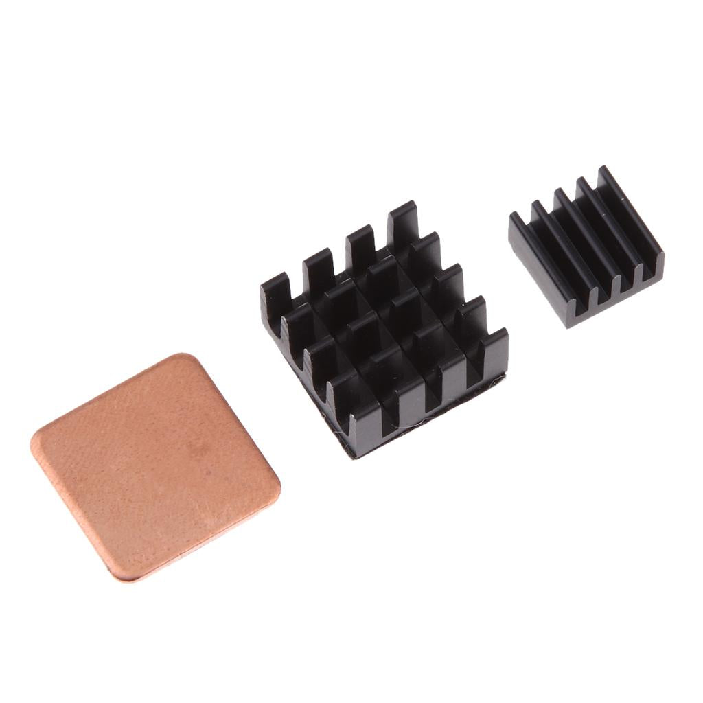 3xCopper Aluminum Heatsink Cooler Circuit Board Cooling Fin For Raspberry Pi