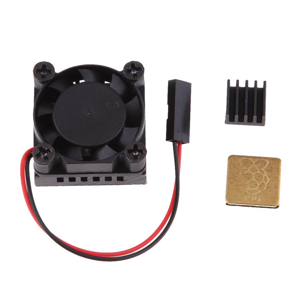 Cooling Fan System Module with Aluminum Heatsink for Raspberry Pi 3B, 2, 1