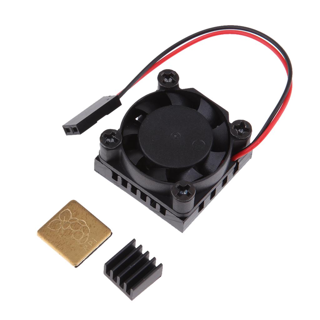 Cooling Fan System Module with Aluminum Heatsink for Raspberry Pi 3B, 2, 1