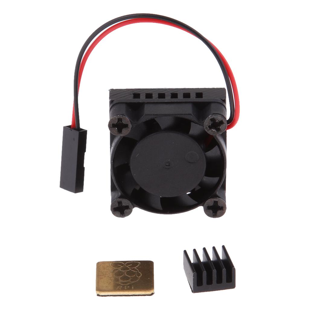 Cooling Fan System Module with Aluminum Heatsink for Raspberry Pi 3B, 2, 1
