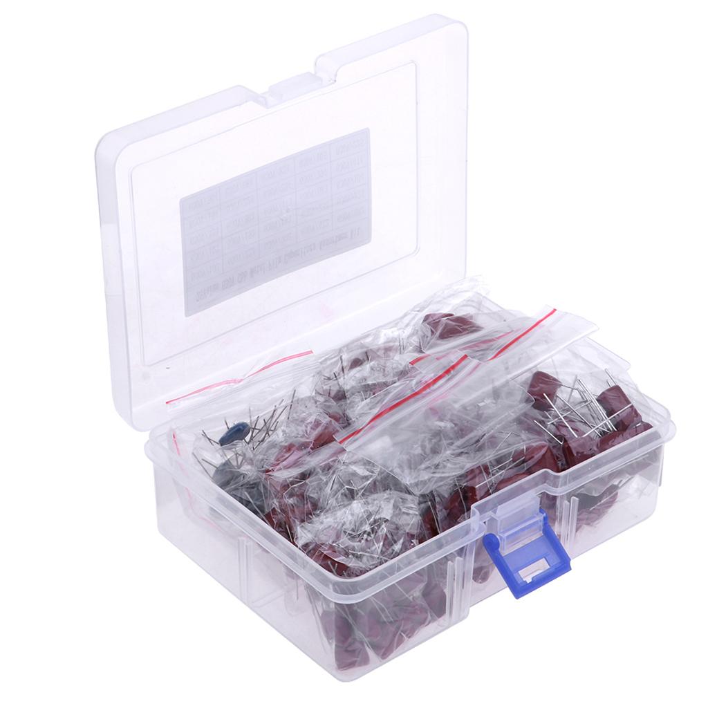 25 Types 630 V 0.001 uf ~ 2.2 uf CBB Metal Film Capacitors Variety Kit