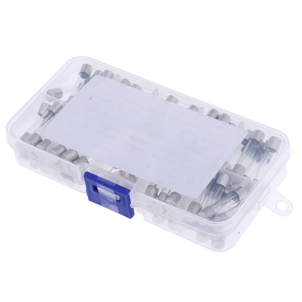 72pcs 6x30mm Fast-blow Glass Fuses Quick Blow Tube Fuses Assorted Kit Amp 