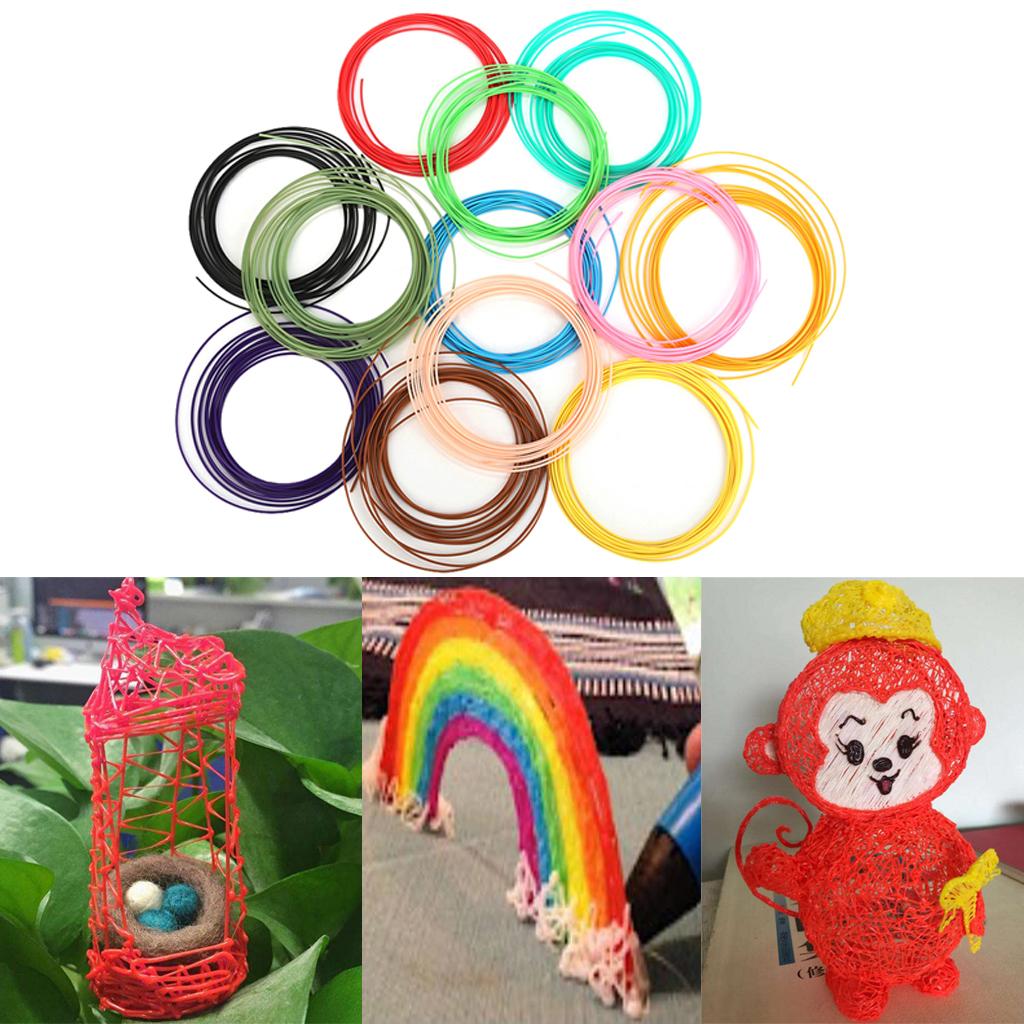 12pcs 3D Printer PLA Filament 1.75mm for Most 3D Printers and 3D Pens