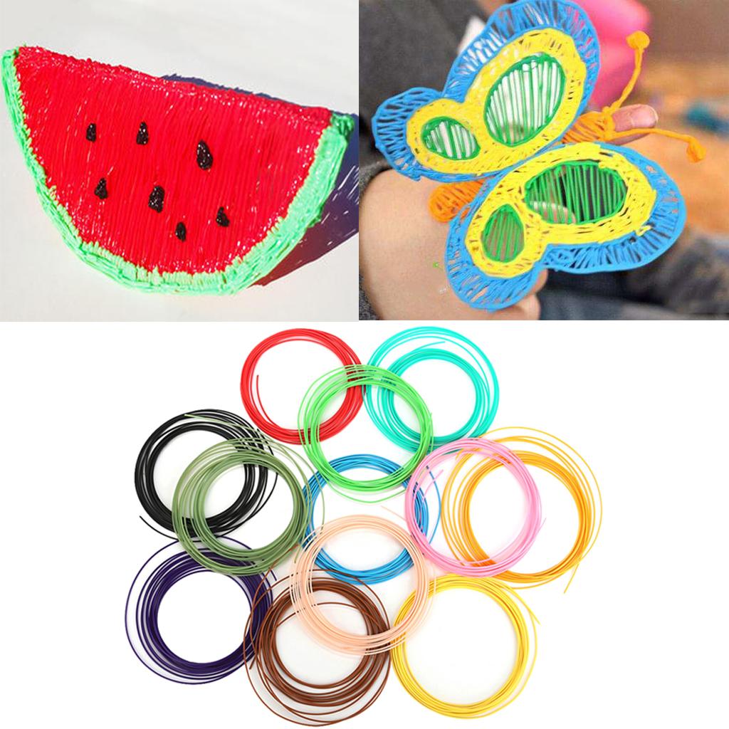 12pcs 3D Printer PLA Filament 1.75mm for Most 3D Printers and 3D Pens