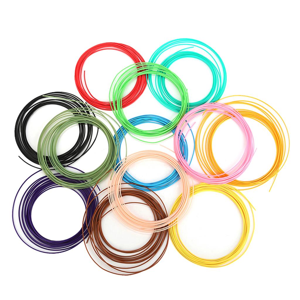 12pcs 3D Printer PLA Filament 1.75mm for Most 3D Printers and 3D Pens