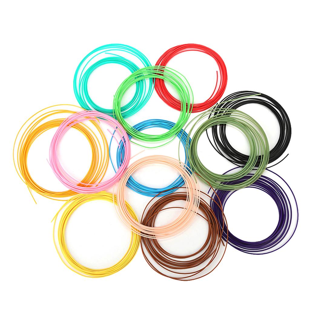 12pcs 3D Printer PLA Filament 1.75mm for Most 3D Printers and 3D Pens