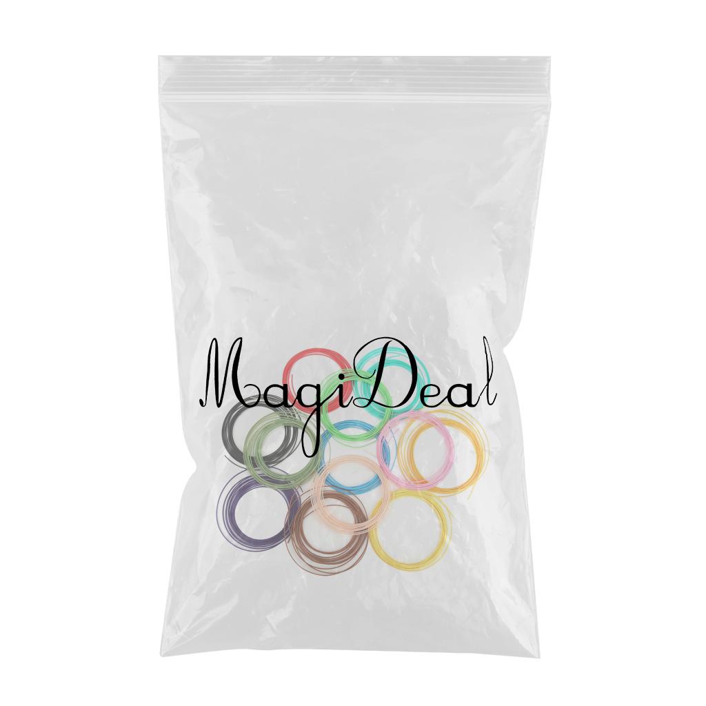 12pcs 3D Printer PLA Filament 1.75mm for Most 3D Printers and 3D Pens