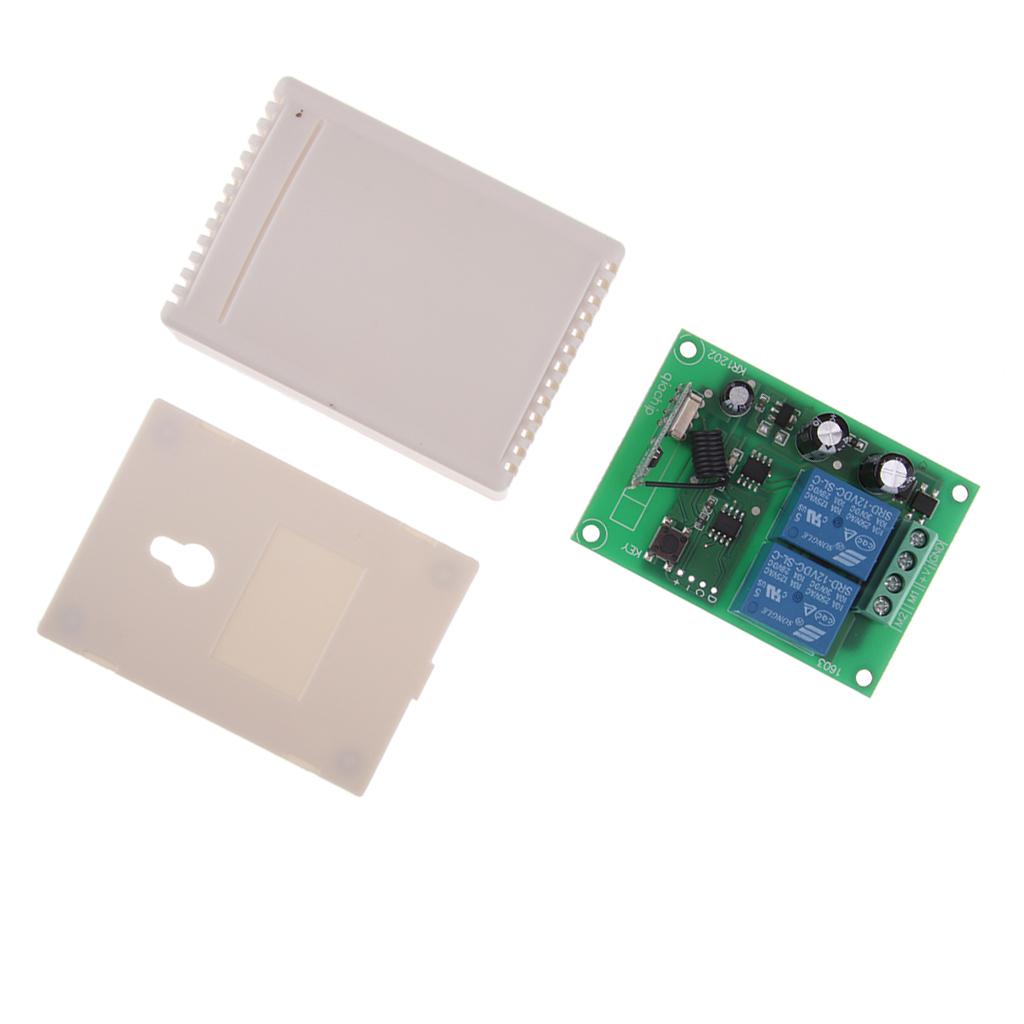 Wireless 433MHz RF Module Transmitter Remote Control Switch 2 Channel + Case