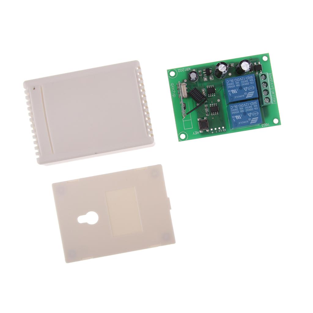 Wireless 433MHz RF Module Transmitter Remote Control Switch 2 Channel + Case