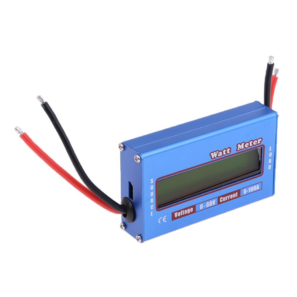 Digital LCD Battery 60V/100A Watt Meter Voltage Amp Monitor Power Analyzer