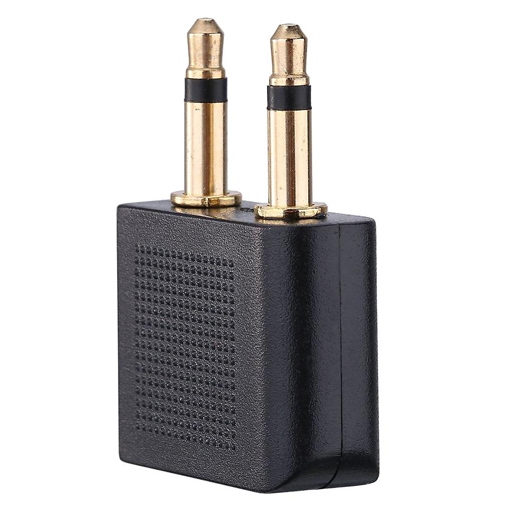 2x3 Pack Aircraft Plug Conversion Jack for Headphones Golden Plated Universal