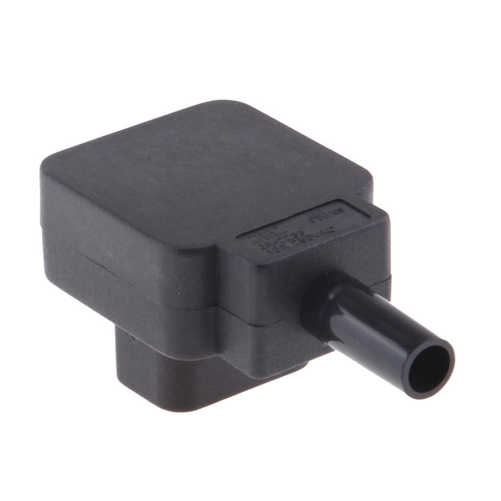 IEC Male C14 Right Angled 10A Connector Adapter Kettle Socket 90 Degree Plug
