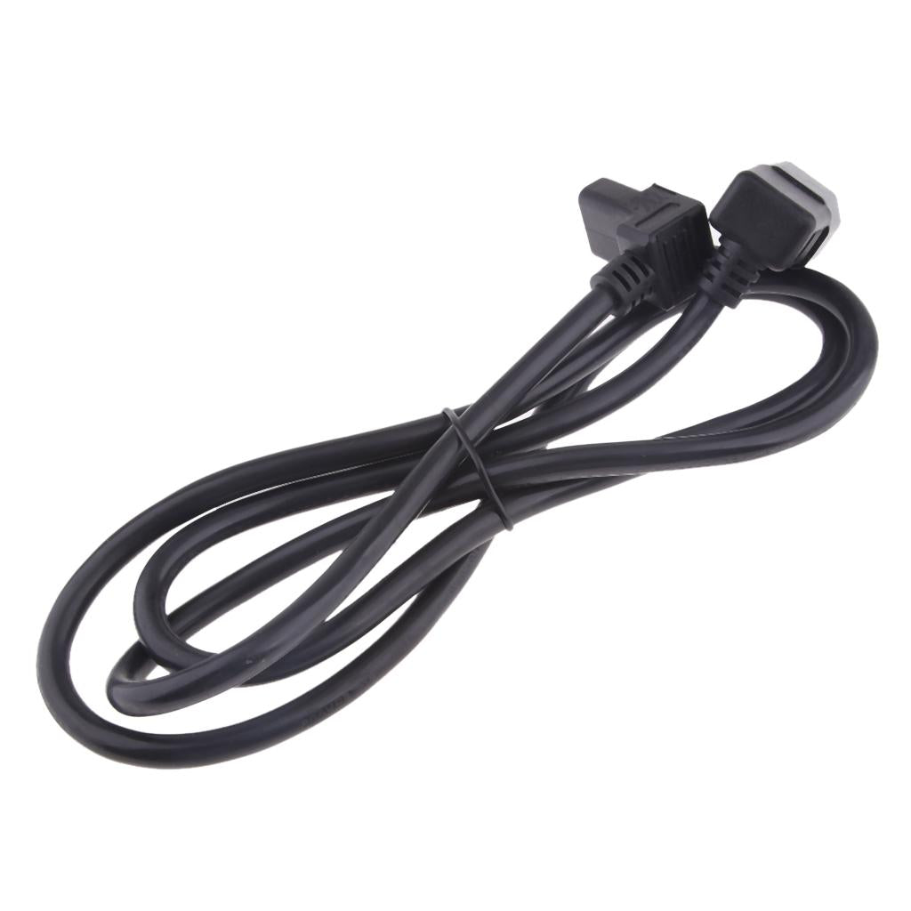 IEC C14 Male to C13 Female Converter Power Adapter Cable Angled Cord 150cm