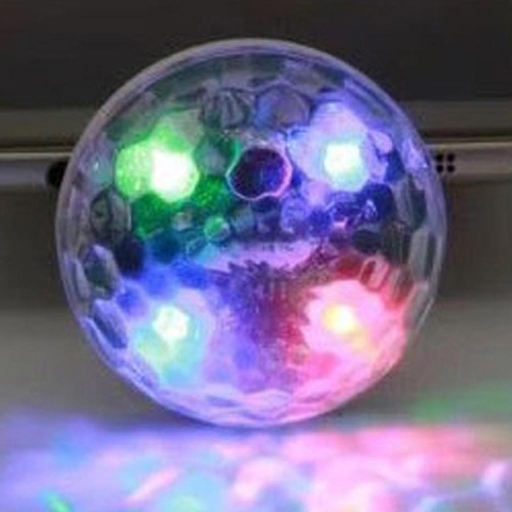 Mini USB Stage Disco Light Voice Control Magic Ball Lamp RGB LED Bulb White