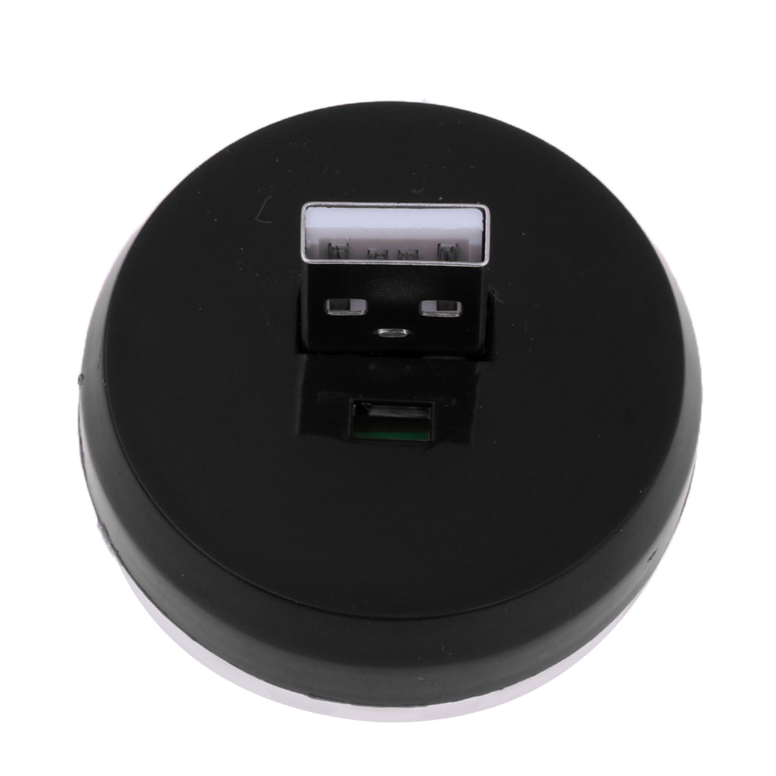 Mini USB Stage Disco Light Voice Control Magic Ball Lamp RGB LED Bulb Black