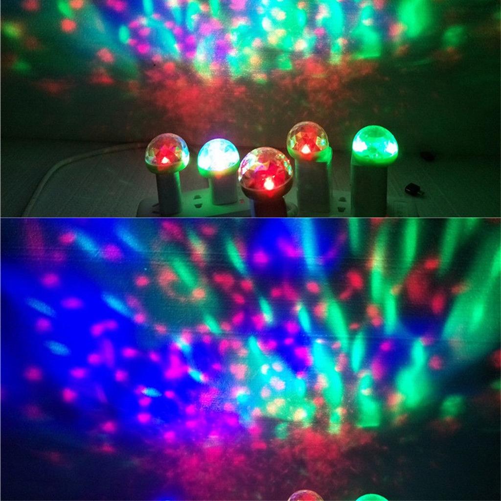 Voice control small magic ball light RGB mobile phone stage light  white