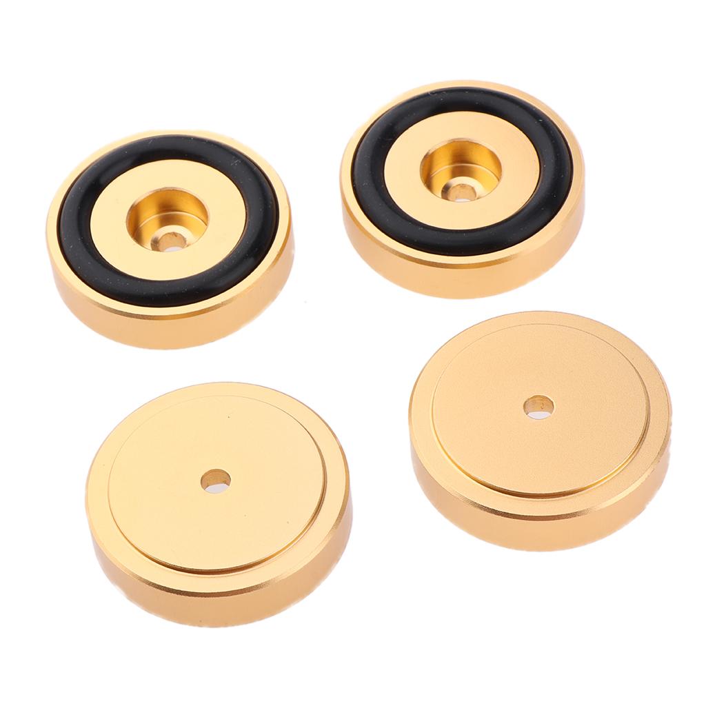 4x 40*10mm Aluminum Isolation Feet Pad Stand Base For CD Turntable Radio AMP Gold