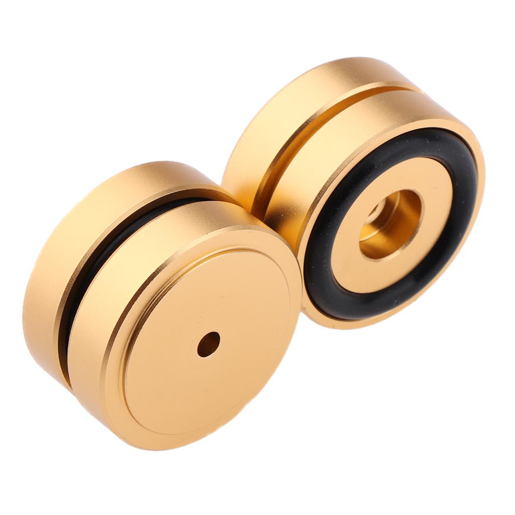 4x 40*10mm Aluminum Isolation Feet Pad Stand Base For CD Turntable Radio AMP Gold