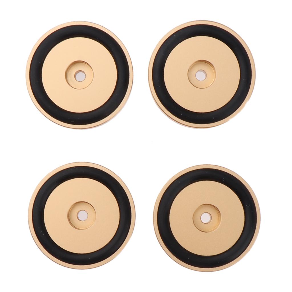 4x 50*15mm Aluminum Isolation Feet Pad Stand Base For CD Turntable Radio AMP Gold